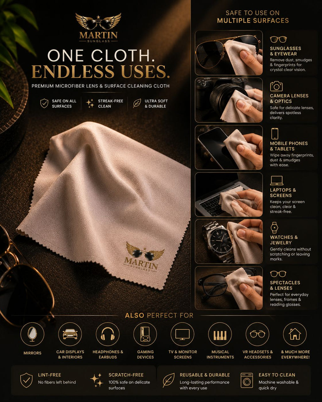 Martin Premium Microfiber Cleaning Cloth